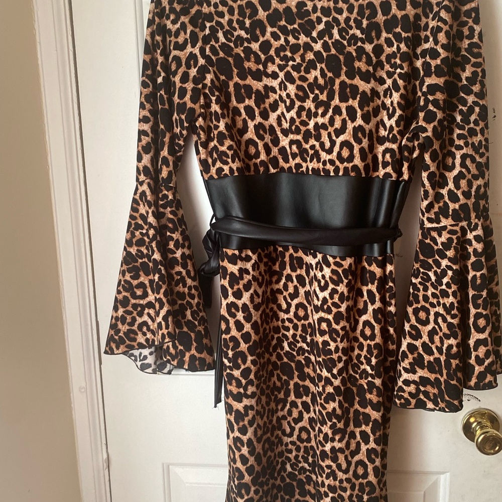 Ashley Stewart size 14/16  Leopard print evening dress